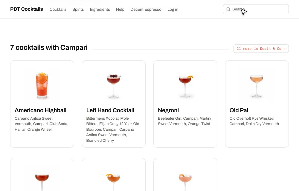 Campari's page
