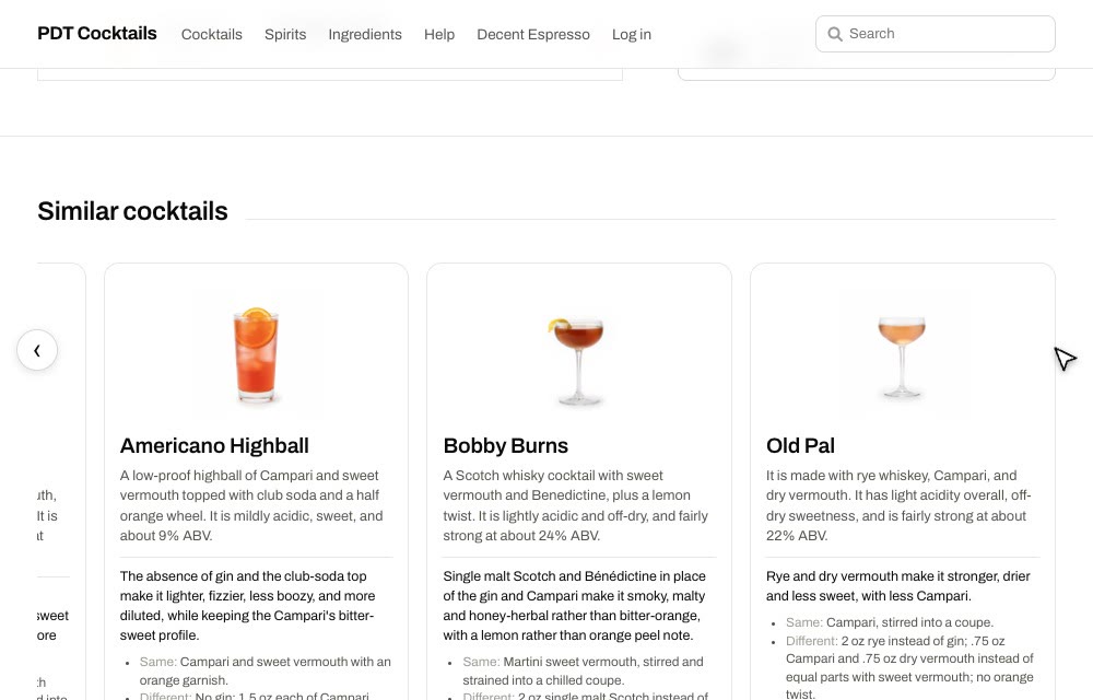 Cocktails like the Negroni