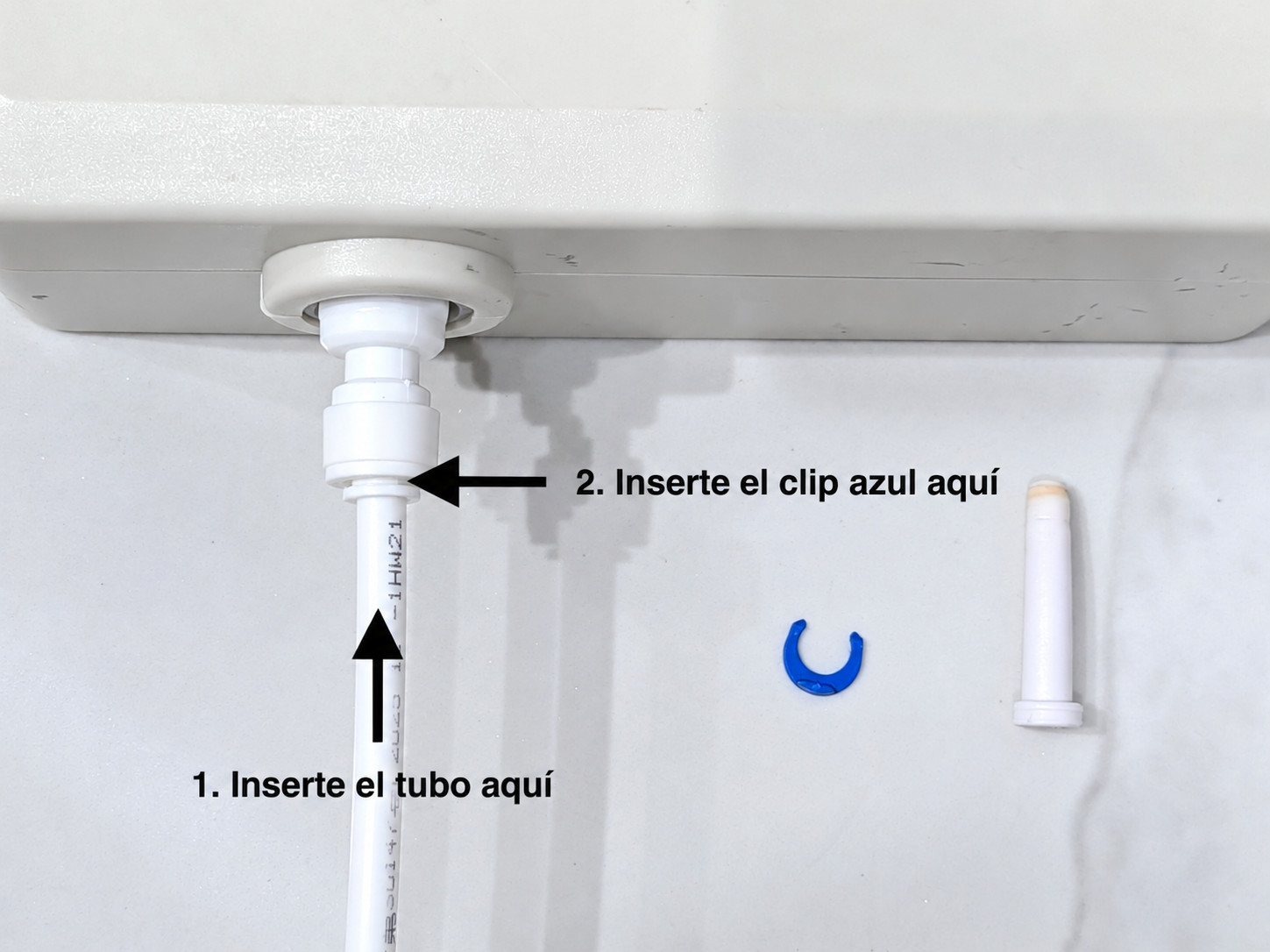 Instalación correcta del chorro de agua