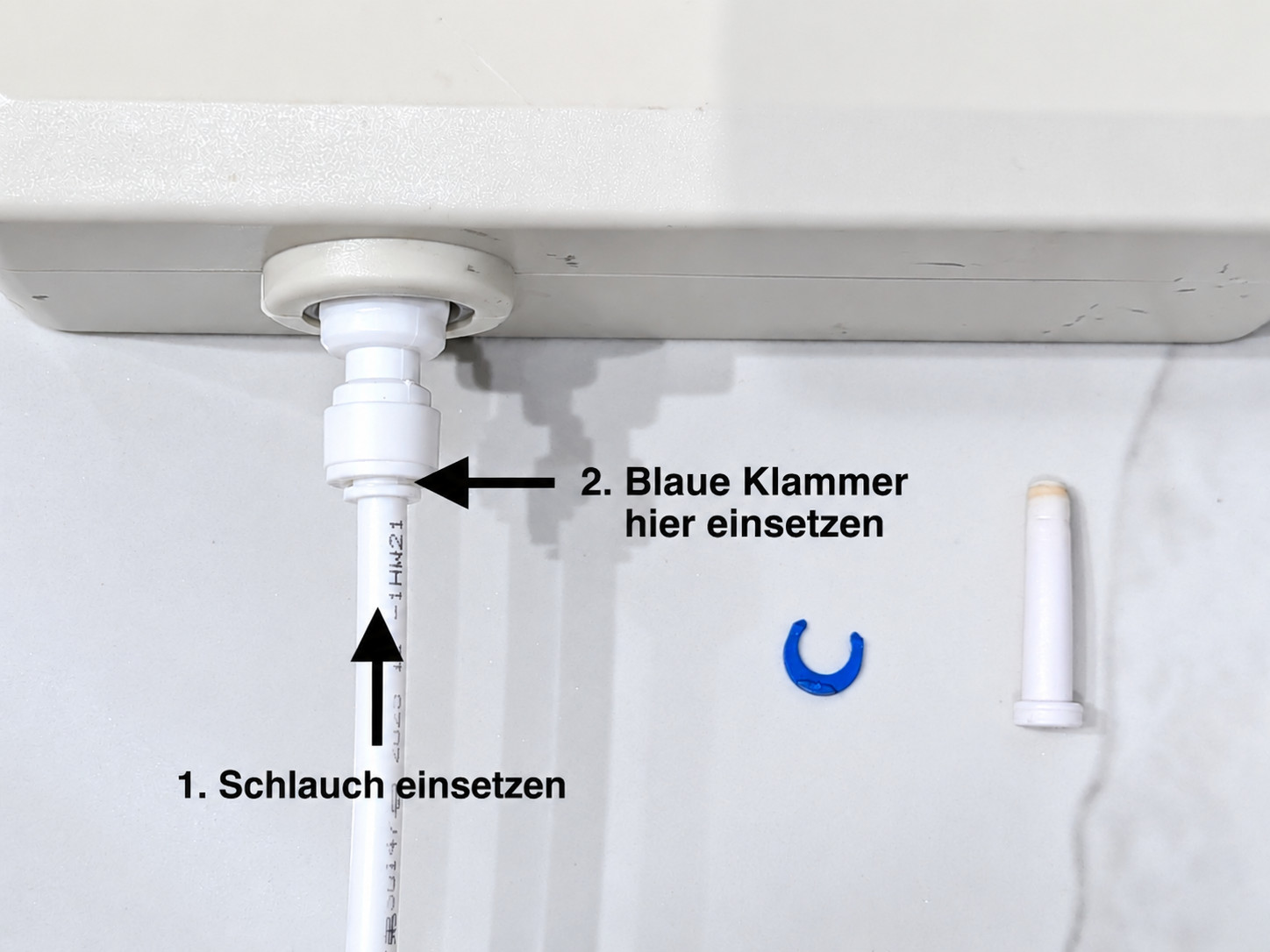 Installation der Spritzdüse von Decent
