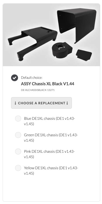 Four new colors, for new and existing DE1 owners