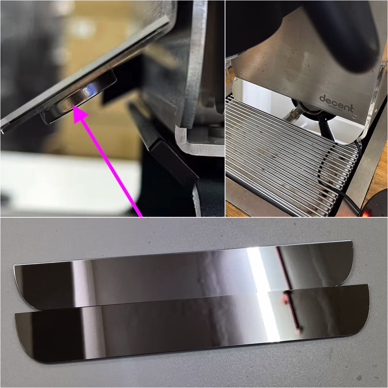 Plastic and metal mirrors, compared