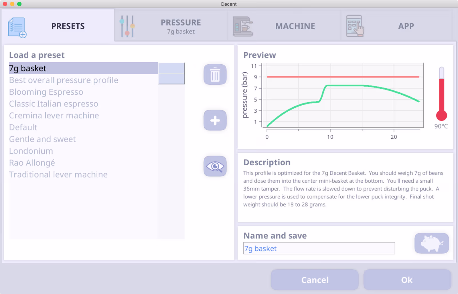 The 7g basket profile