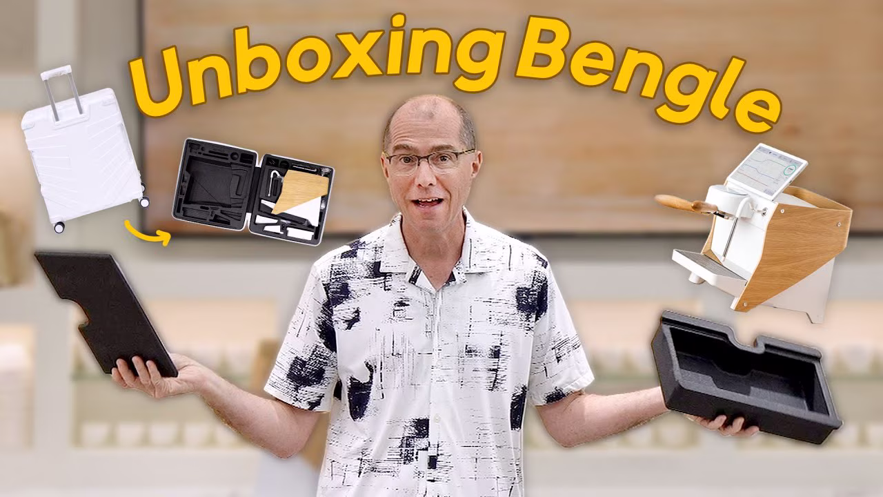 Guía de desembalaje y configuración de la máquina de espresso Bengle