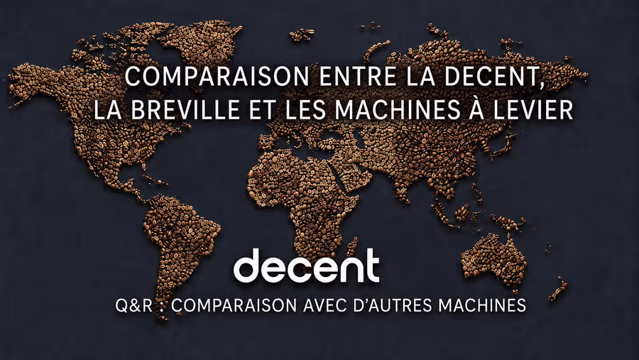 Comparaison entre la Decent, la Breville et les machines à levier
