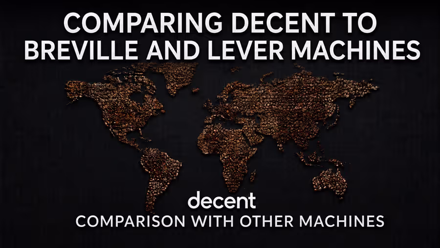 Comparación entre la Decent y las máquinas Breville y de palanca