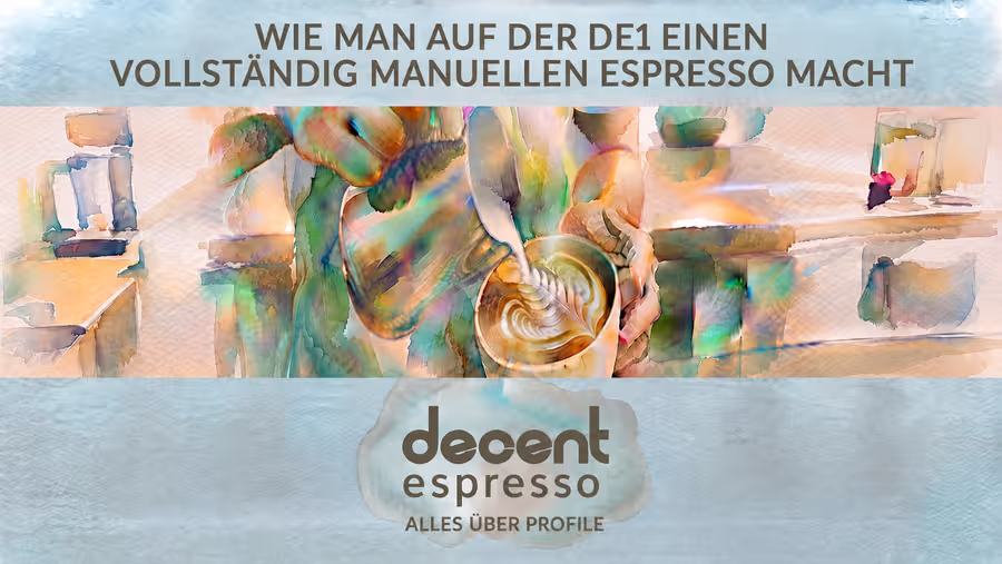 So bereiten Sie einen vollständig manuellen Espresso auf der Decent Espressomaschine zu und wandeln ihn in ein automatisches Profil um