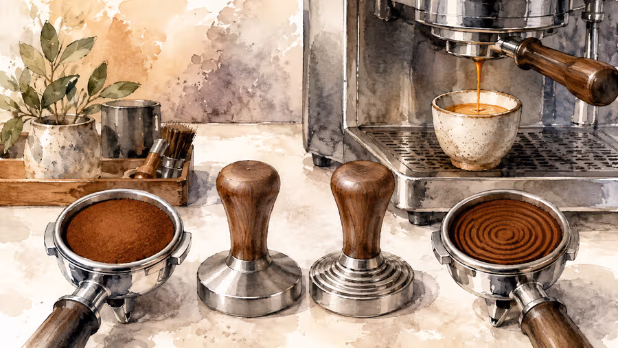 Effects of a rippled tamper base on espresso extraction