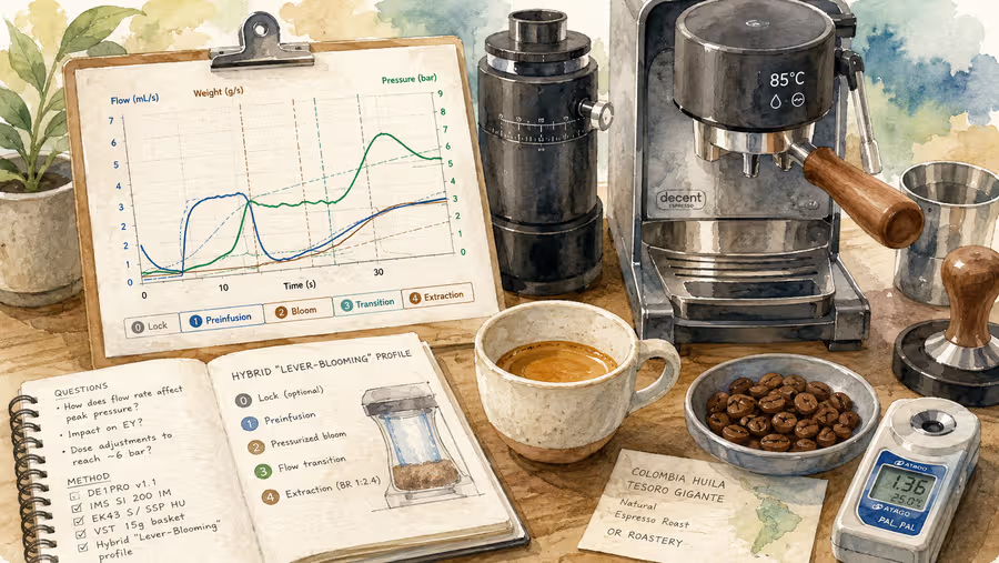 The impact of the preinfusion flow rate on espresso extraction