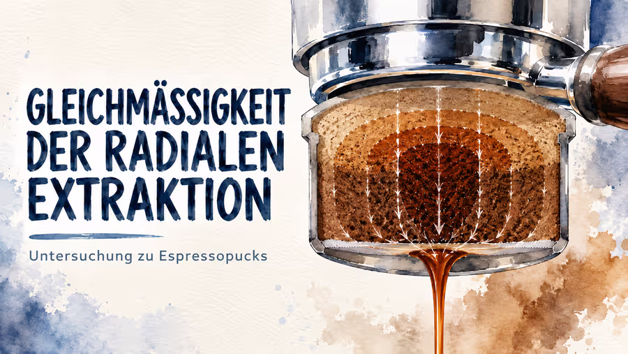 Radiale Gleichmäßigkeit der Espressoextraktion