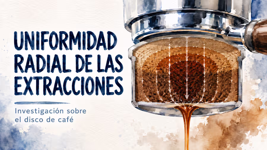 Uniformidad radial de las extracciones de espresso