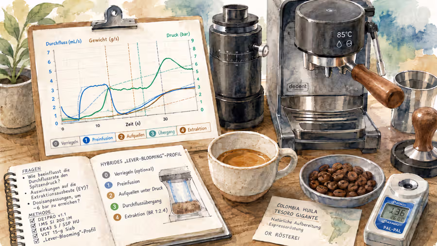 Der Einfluss der Preinfusionsdurchflussrate auf die Espressoextraktion