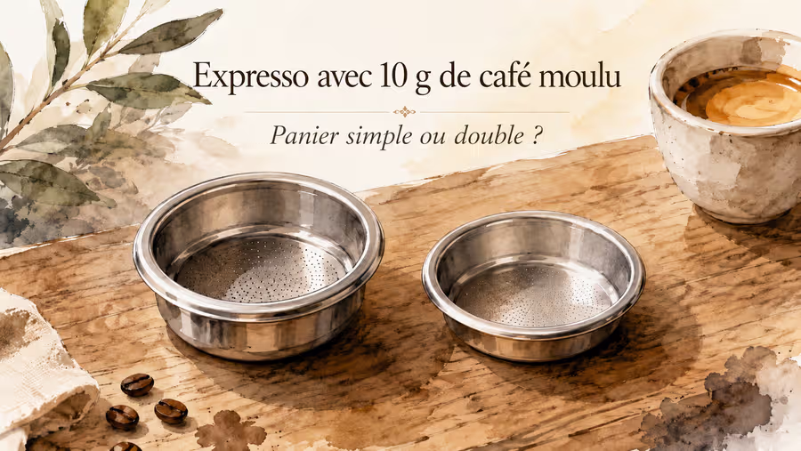  Dose d’expresso de 10 g : mieux dans un panier de 7 g ou dans un de 15 g ?