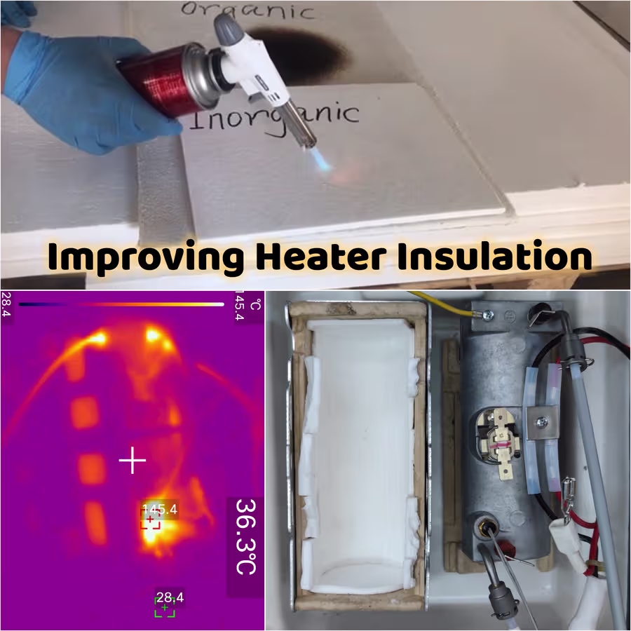 Improving Heater Insulation and the new-DE1-smell