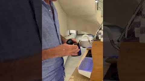 Bengle steaming a latte in 10 seconds.