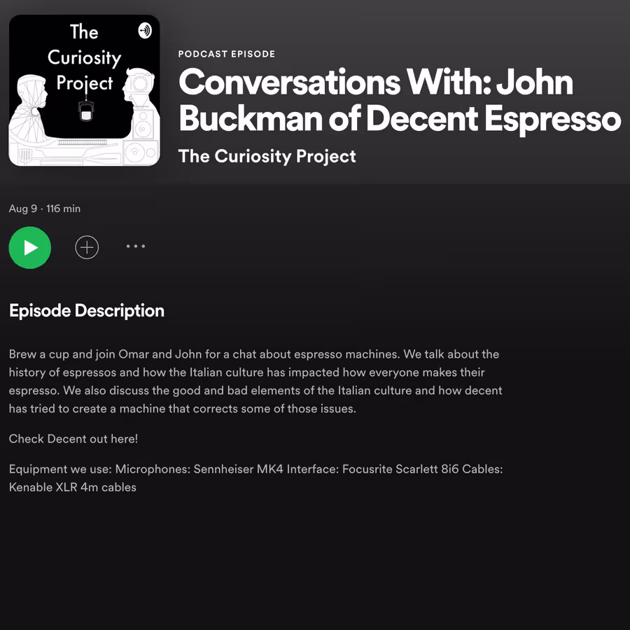 Podcast: The Curiosity Project interviews John