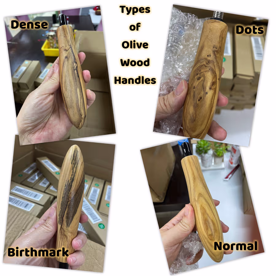 Types of Olive wood handles