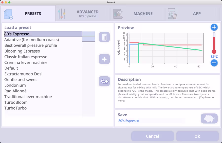 New in de1app version v1.42