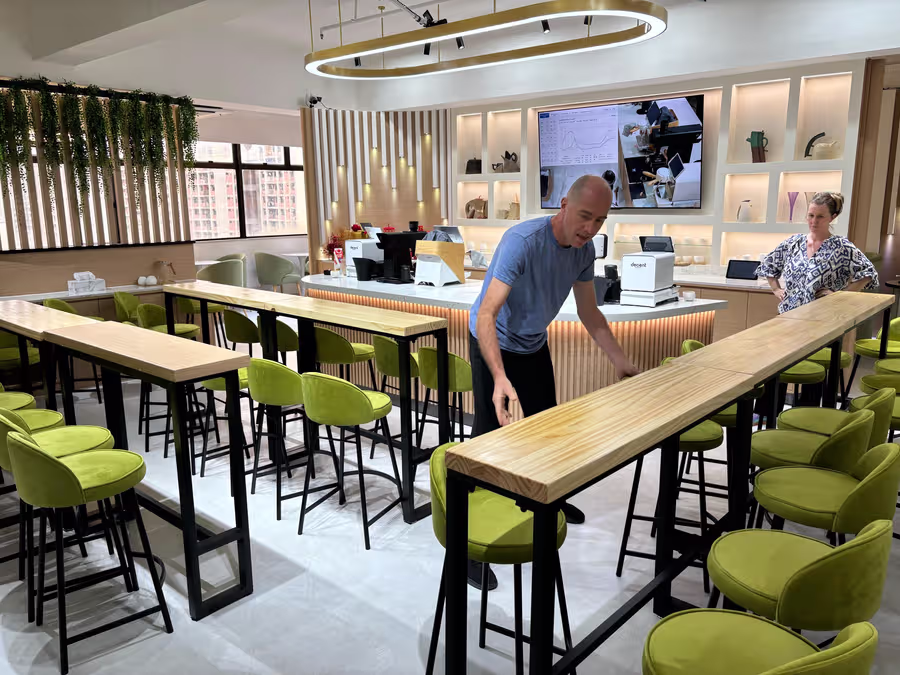 Cafe seating for 60 people for DeCon