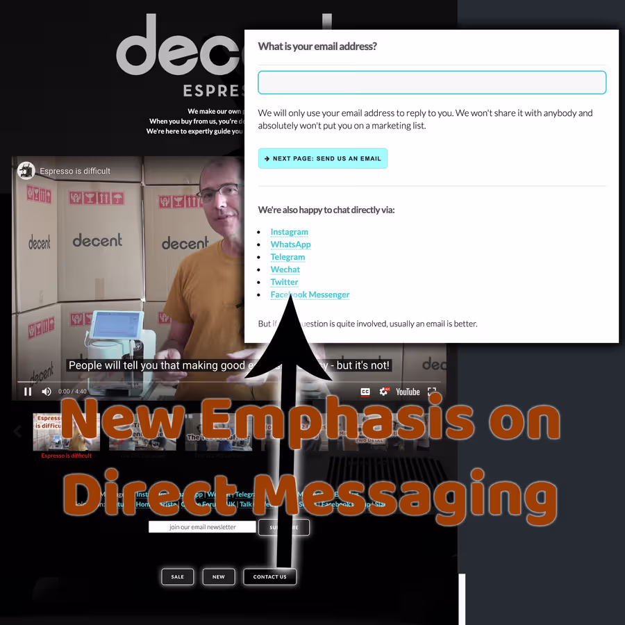 Nuevo énfasis en la mensajería directa