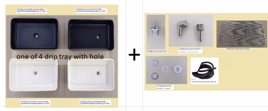 全新设计的滴水盘盖和侧排水滴水盘