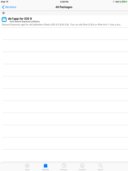 The de1app for iOS 9 package in the Decent Espresso source