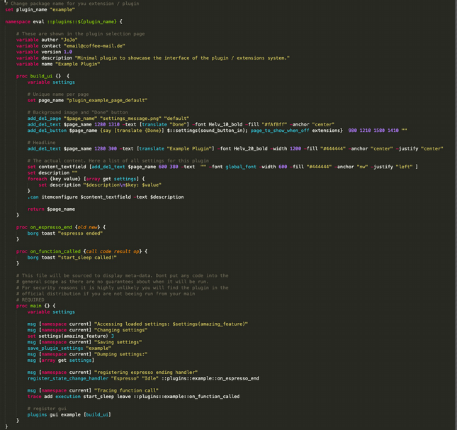 App extensions example