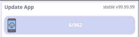 Update button with update in progress