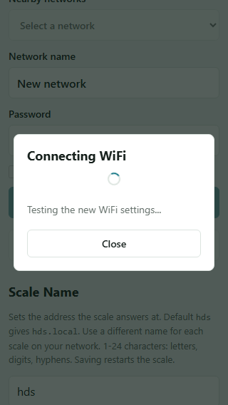 Testing the neew WiFi settings