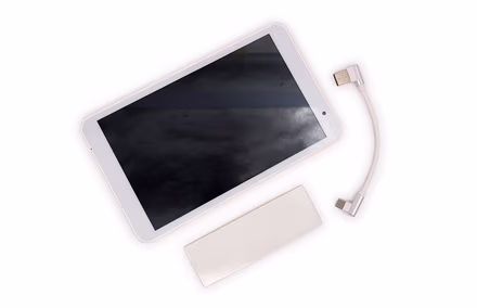 Warranty Replacement Android 9.1 white tablet P80X with USB C cable and Adhesive