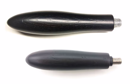 Two replacement black wood handles